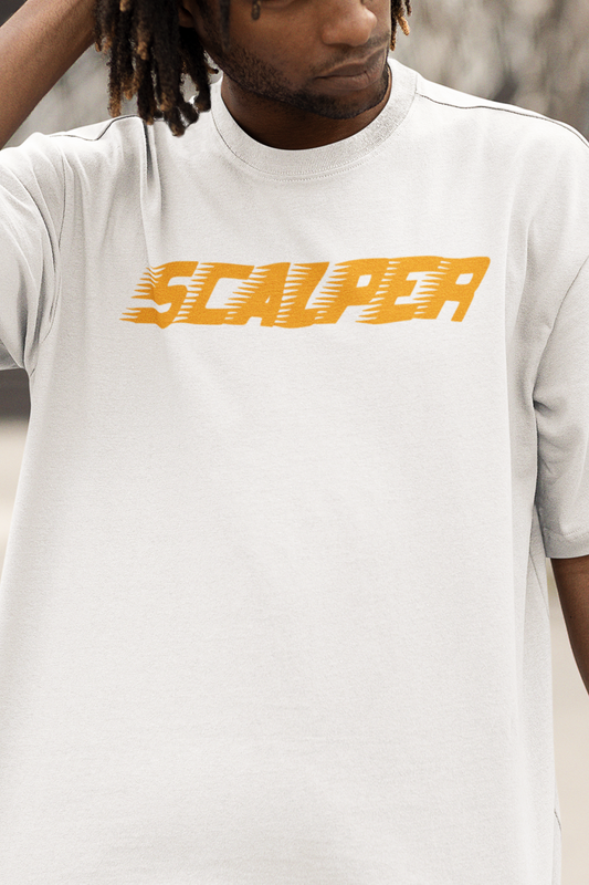 SCALPER Orange Box Logo T-Shirt